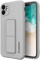 Etui i futerały do telefonów - Wozinsky Kickstand Case elastyczne silikonowe etui z podstawką Samsung Galaxy A22 4G szary - miniaturka - grafika 1