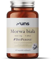 Witaminy i minerały dla sportowców - UNS Morwa Biała 500mg 1-DNJ 60vegcaps - miniaturka - grafika 1