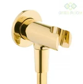 Akcesoria hydrauliczne - Oltens Oltens Hvita przyłącze kątowe z uchwytem okrągłe złoty połysk 39304800 - miniaturka - grafika 1