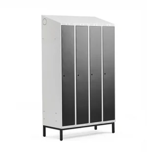 AJ Produkty Szafa ubraniowa ze skośnym daszkiem, na nóżkach - Szafki BHP AJ Produkty Szafa ubraniowa ze skośnym daszkiem, na nóżkach - Szafki BHP - miniaturka - grafika 7