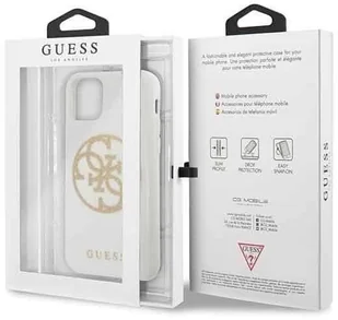 Guess Circle Glitter 4G Etui iPhone 11 Pro biały 10_15924 - Etui i futerały do telefonów - miniaturka - grafika 18