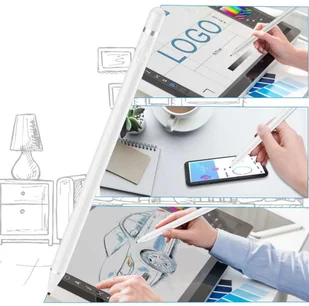marka niezdefiniowana Rysik precyzyjny długopis Active Stylus Pen do ekranu dotykowego tabletu telefonu White 13876X0 - Akcesoria do tabletów i e-booków - miniaturka - grafika 5