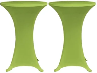 vidaXL Elastyczne nakrycie stołu zielone 2 szt. 80 cm - Obrusy i serwetki - miniaturka - grafika 2