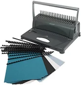 Bindownice - Genie CB 850 bindownica spiralowa (do 350 kartek, format A4, w cenie75-częściowy zestaw startowy), srebrna/czarna CB 850 - miniaturka - grafika 1