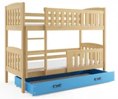 Łóżka dla dzieci i młodzieży - Piętrowe łóżko dla dzieci drewniane 80x190 L2-P57 - miniaturka - grafika 1