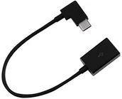 Kable USB - System-S System-S OTG Host kabel USB A 2.0 żeński do USB 3.1 typ C męski 90° stopni 17 cm 55146558 - miniaturka - grafika 1