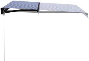 VidaXL Lumarko Ręcznie zwijana markiza, 350 x 250 cm, niebiesko-biała! 3055188 VidaXL - Markizy - miniaturka - grafika 2
