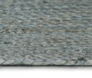 vidaXL Ręcznie wykonany dywan z juty, okrągły, 90 cm, oliwkowozielony - Dywany - miniaturka - grafika 5