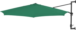 vidaXL Parasol ścienny na metalowym słupku, 300 cm, zielony - Parasole ogrodowe - miniaturka - grafika 2