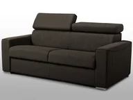 Sofy i kanapy - LINEA SOFA 3-osobowa kanapa z ekspresowym mechanizmem rozkładania z tkaniny VIZIR - Kolor: czekoladowy - Wymiary miejsca do spania: 140 cm - Materac 14 cm - miniaturka - grafika 1