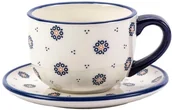 Filiżanki - Tadar Filiżanka Ceramiczna do Kawy ze Spodkiem 320ml Folklor - miniaturka - grafika 1