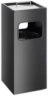 Kosze na śmieci - Durable Kosz na śmieci metalowy z popielnicą 17l - czarny 333101 - miniaturka - grafika 1
