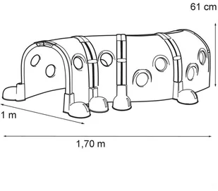 Feber Tunel dla dzieci - gąsienica + 4 dodatkowe moduły + GRATIS 09596_09595_ATL008 - Place zabaw - miniaturka - grafika 2