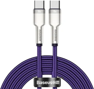 Baseus Kabel Baseus Cafule Metal USB-C do Lightning 20W 2m, fioletowy 6953156202122 - Kable komputerowe i do monitorów - miniaturka - grafika 2
