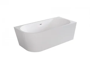 Besco Wanna wolnostojąca przyścienna 170x80 ZOYA Prawa + Złota maskownica syfonu - Wanny - miniaturka - grafika 5