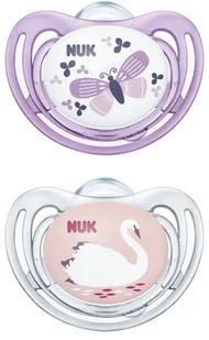 NUK NUK Smoczek uspokajający 0-6 mies. silikon, FREESTYLE, 2 szt. girl NN-ANU-CFS1-055 - Smoczki uspokajające NUK NUK Smoczek uspokajający 0-6 mies. silikon, FREESTYLE, 2 szt. girl NN-ANU-CFS1-055 - Smoczki uspokajające - miniaturka - grafika 1