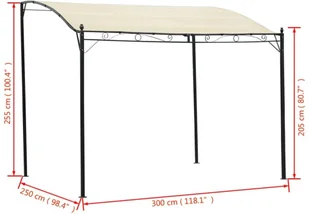 Zadaszenie ogrodowe, tkanina, kolor kremowy - Altany ogrodowe - miniaturka - grafika 11