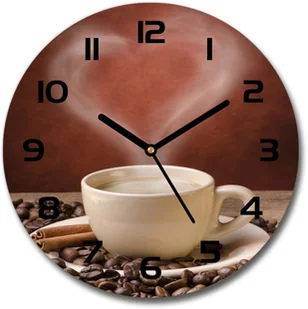 Zegar szklany na ścianę Aromatyczna kawa - Zegary - miniaturka - grafika 2