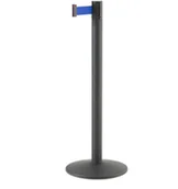 Wyposażenie miejsc publicznych - AJ Taśmowy system wygrodzeniowy 3650 mm czarny czarna taśma 312402 - miniaturka - grafika 1