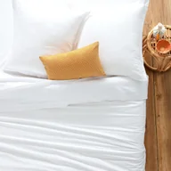 Pościel - Atmosphera Poszwa na kołdrę 140 x 200 cm bawełna biała 178577Z - miniaturka - grafika 1