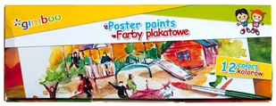 GIMBOO Farby plakatowe 12x20ml mix kolorów 7101BTS17-99 - Przybory szkolne - miniaturka - grafika 4