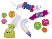 Zabawki dla kotów - Nobby 66905 zestaw startowy do zabawy, sortowane, 10 sztuki - miniaturka - grafika 1