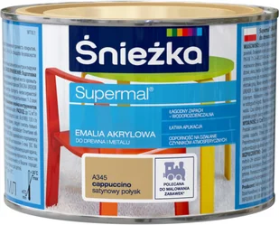 ŚNIEŻKA Supermal Emalia Akrylowa Satynowy Połysk migdałowy 0,8 L - Emalie - miniaturka - grafika 6