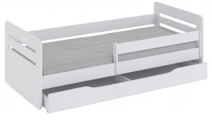 Łóżko dziecięce z barierką 80x160 białe L1-L08 - Łóżka dla dzieci i młodzieży Łóżko dziecięce z barierką 80x160 białe L1-L08 - Łóżka dla dzieci i młodzieży - miniaturka - grafika 1