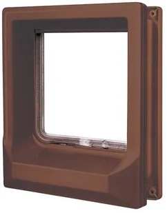 Zolux Drzwiczki dla kota do drzwi drewnianych z magnetycznym zamykaniem brązowe - Pozostałe akcesoria dla kotów - miniaturka - grafika 2