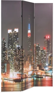 vidaXL Składany parawan, 120 x 180 cm, wzór Nowy Jork nocą - Parawany - miniaturka - grafika 3