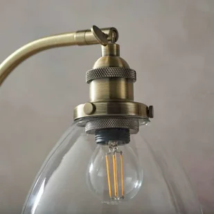 Endon Stojąca LAMPKA industrialna HANSEN 77859  stołowa LAMPA biurkowa kopuła skandynawska antyczny mosiądz przezroczysta Endon - Lampy sufitowe - miniaturka - grafika 2