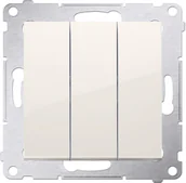 Wyłączniki światła i elektryczne - Simon Łącznik podtynkowy 54 DW31.01/41 potrójny kremowy DW31.01/41 - miniaturka - grafika 1