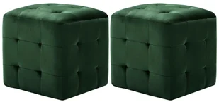 shumee Pufy 2 szt. zielone 30 x 30 x 30 cm aksamit - Nocniki - miniaturka - grafika 2