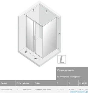 Kabina prysznicowa 130x100 D-0322A/D-0130B Prime Black D-0322A/D-0130B - Kabiny prysznicowe Kabina prysznicowa 130x100 D-0322A/D-0130B Prime Black D-0322A/D-0130B - Kabiny prysznicowe - miniaturka - grafika 3
