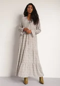 Sukienki - Jasnoszara Sukienka Callinele - miniaturka - grafika 1