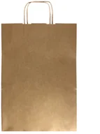 Akcesoria do pakowania - Kraft Torba papierowa 305x170x425 brązowa gładka uszy skręc - miniaturka - grafika 1