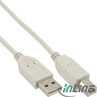 Kable USB - InLine Kabel USB USB A/B 3m Szary 34535L - miniaturka - grafika 1