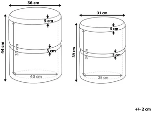 Beliani Beliani Zestaw 2 pufów z pojemnikiem brązowy WICHITA - Pufy i podnóżki - miniaturka - grafika 7