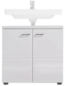Szafki łazienkowe - Trendteam trendteam NL30101 biała szafka pod umywalkę w łazience, z frontami z wysokim połyskiem, głęboko termoformowanymi, wymiary szafki 65 x 63 x 35 cm (szer. x wys. x głęb.) 132030101 - miniaturka - grafika 1
