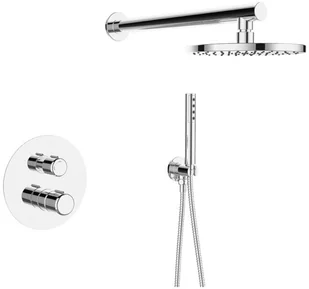 Laveo Laveo Pretto bateria natryskowa podtynkowa ścienna bez zestawu natryskowego chrom BAO 001P BAO 001P - Baterie podtynkowe - miniaturka - grafika 2