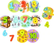 Puzzle - Tooky Toy TOOKY TOY Edukacyjne Puzzle Układanka Nauka Liczenia TL496 - miniaturka - grafika 1