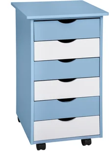 tectake Biurko dla dzieci z kontenerem na kółkach - niebieski 401241 - Biurka dla dzieci - miniaturka - grafika 6