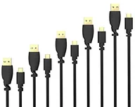 Kable USB - KabelDirekt Przewód 5 X bezpośrednio kabel micro-USB 2.0  Top Series, czarny 845 - miniaturka - grafika 1
