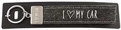 Breloki - Depesche Depesche 4298-020 pętle breloczek do kluczy z filcu, z wygrawerowanym metalowym zakończeniem i kultowym nadrukiem, I Love My car, szary, ok. 18,7 x 4,4 x 1 cm 004298-020 - miniaturka - grafika 1