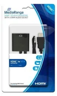 Adaptery i przejściówki - MediaRange Konwerter HDMI-VGA MediaRange MRCS167 with 3.5mm audio socket czarny MRCS167 - miniaturka - grafika 1