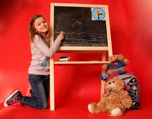 Edukacyjna Tablica Kredowa Magnetyczna Dwustronna - Tablice dla dzieci - miniaturka - grafika 2