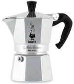 Zaparzacze i kawiarki - Bialetti Kawiarka Moka Express 6 TZ Srebrny + kawa Perfetto Moka Nocciola 200g - miniaturka - grafika 1