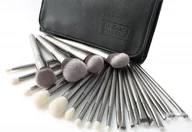 Pędzle do makijażu - LancrOne SUNSHADE MINERALS - Zestaw 25 srebrnych pędzli do makijażu + etui LANM2PMET - miniaturka - grafika 1