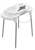Inne akcesoria do pielęgnacji dzieci - Rotho Babydesign Rotho BABY DESIGN wanna kąpielowa Station Top/100 cm szerokość/Baby Biały ze stojakiem przegródki i wanna do przechowywania, z regulacją wysokości  biały 21042 0001 01 - miniaturka - grafika 1