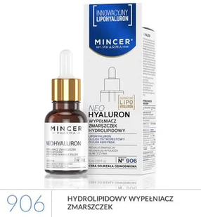 Mincer Pharma NEOHYALURON N° 906 WYPEŁNIACZ ZMARSZCZEK HYDROLIPIDOWY 15 ml 7069585 - Kremy do twarzy - miniaturka - grafika 4